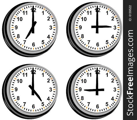 Clock Showing Different Times Free Stock Images And Photos 6139522