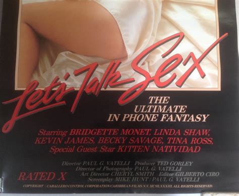 Lets Talk About Sex Adult Movie Poster Brigette Monet Etsy