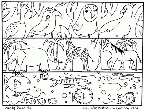 God Created The Earth Coloring Pages Coloring Home