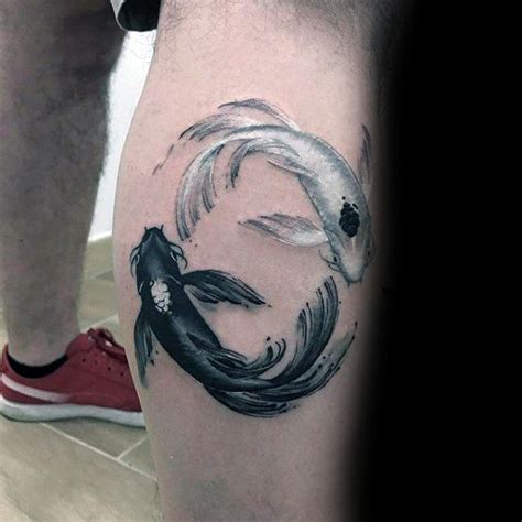 40 Yin Yang Koi Fish Tattoos For Men Cosmic Force Ink Ideas