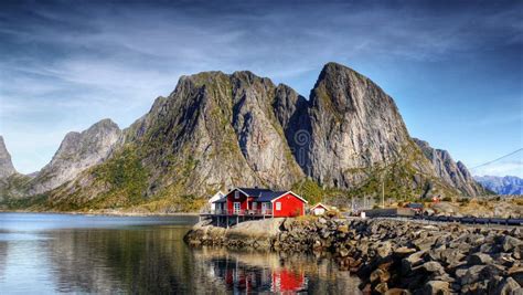 Village Reine Norway De Vue De Panorama De Lofoten Photo Stock Image