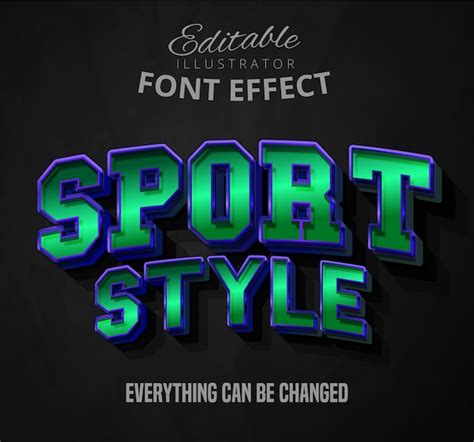 Premium Vector Sport Style Text Editable Font Effect
