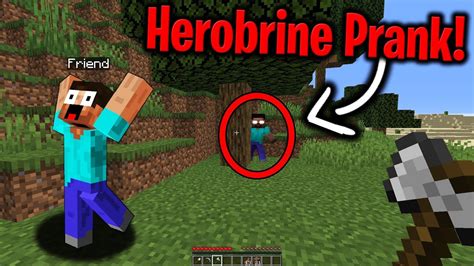 Herobrine Prank In Minecraft Minecraft Trolling Video Youtube