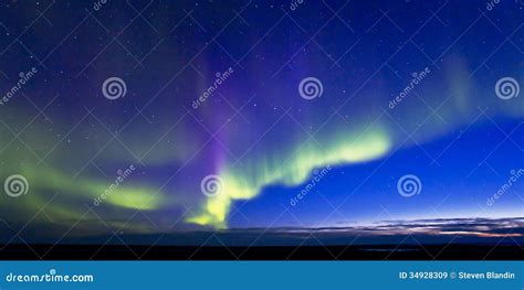 Aurora Borealis With Twilight Stock Image Image Of Churchill Polar