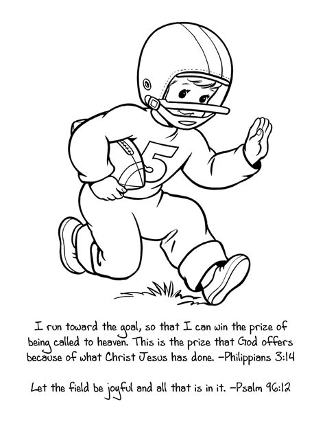 Perfect Sunday School Coloring Sheet For Super Bowl Sunday I Run