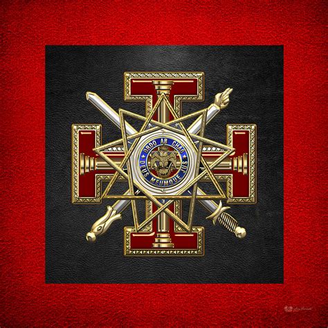 33rd Degree Mason Inspector General Masonic Jewel Digital Art By
