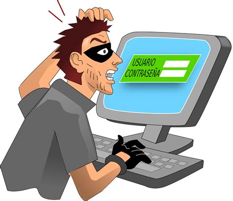 Hacker Trying To Get Into Computer User And Password Clipart Free