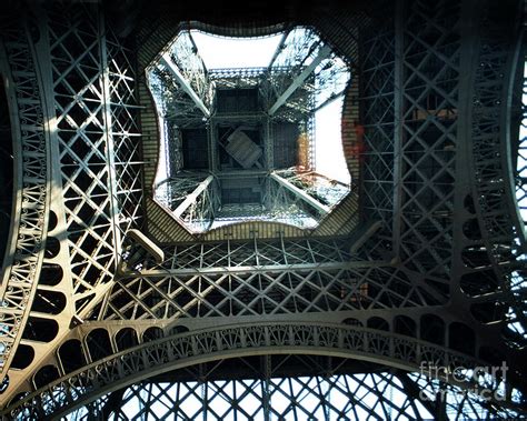 Looking Up From The Center Under The Eiffel Tower Paris 1978