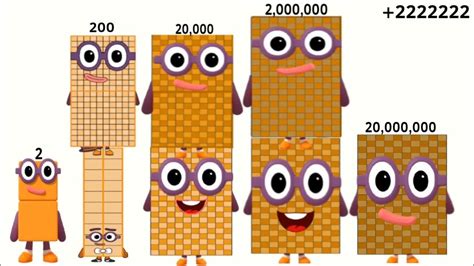 Numberblocks Combine Become Values 2 To 20000000 And Total Plus Value