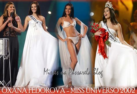 Misses Na Passarela Oxana Fedorova Miss Universo Destronada