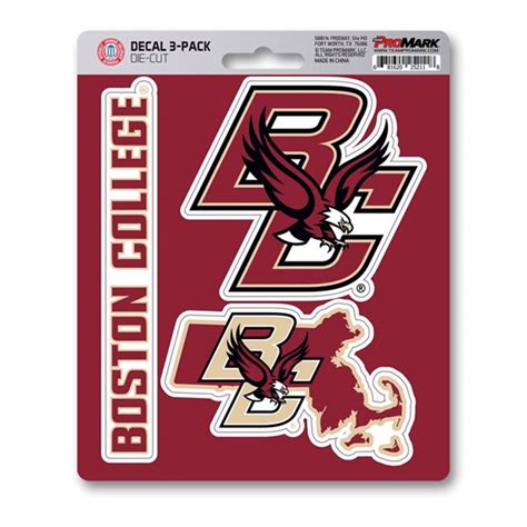Boston College Eagles Set Of 3 Sticker Sheet At Sticker Shoppe