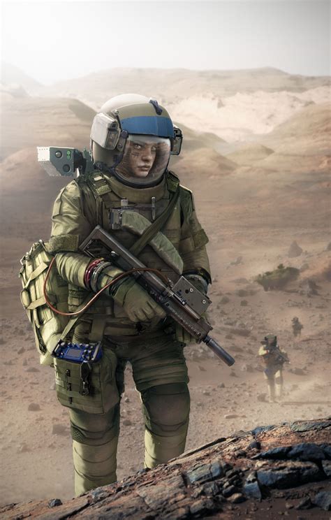 Sci Fi Soldier Concept Art Chartdevelopment