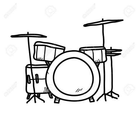 Drum Set Doodle A Hand Drawn Vector Doodle Illustration Of A Drum Set