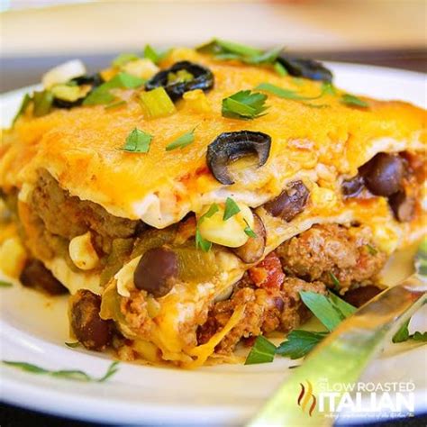 Taco Lasagna With Tortillas Video The Slow Roasted Italian