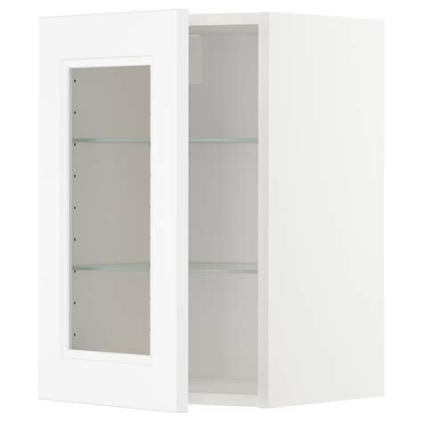 17x67 with 6 glass shelves. METOD Wall cabinet w shelves/glass door - white, Axstad ...
