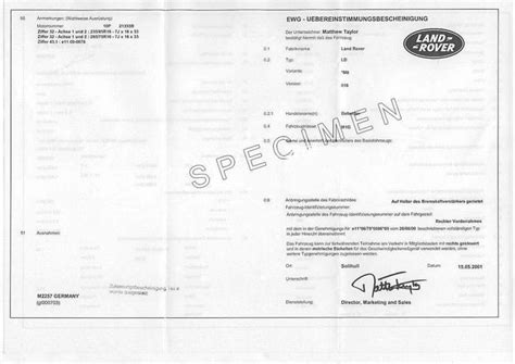 Certificate Of Conformity Land Rover Apply For Coc Land Rover Euro