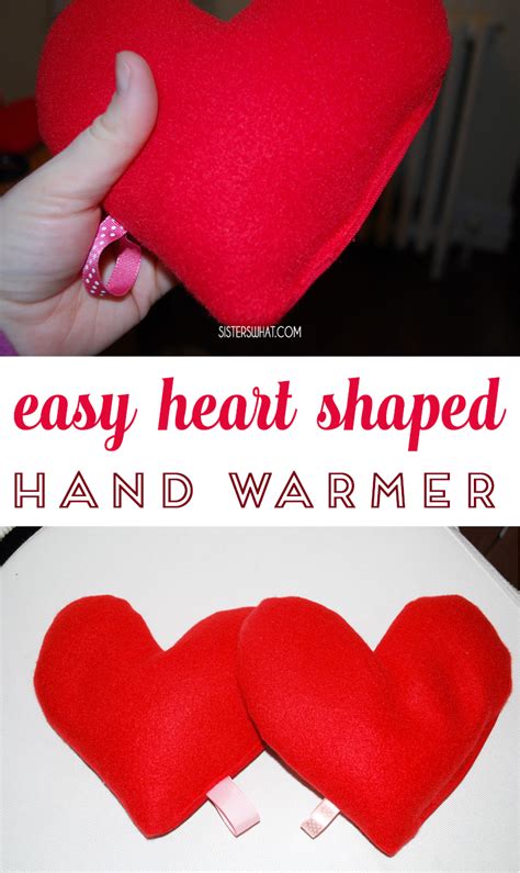 How To Sew Heart Shaped Hand Warmer Sisters What