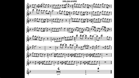 Careless Whisper George Michael Partitura Sheet Music Sax Tenor Youtube