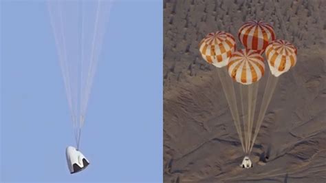 Spacex Crew Dragon Parachute System Test Youtube