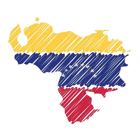Bandera Del Mapa De Venezuela Mapa De Venezuela Con Vector De La