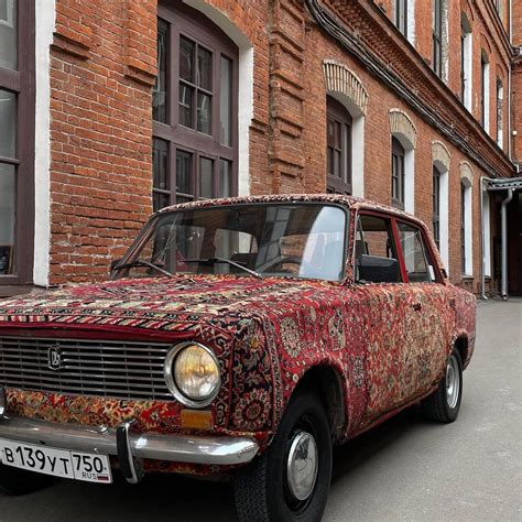Carpet Is The Worlds Softest And Most Popular Car A Lada Wrapped In