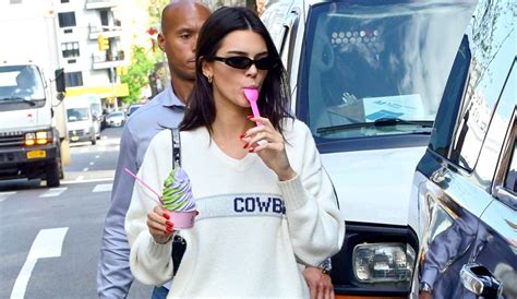 Kendall Jenner Snacks On Ice Cream While Stepping Out In Nyc Kendall