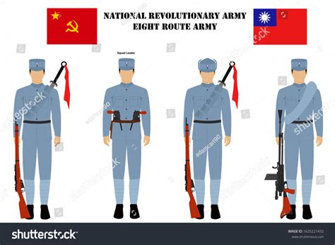 Chinese Eight Route Army Vector Stock Vector Royalty Free 1625221432