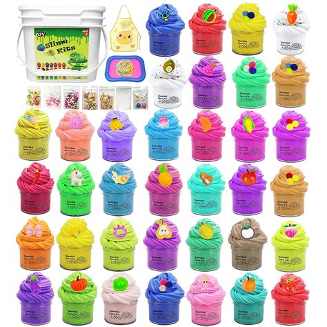 36 Pack Butter Slime Kit With Funny Fruits Charms Scented Diy Etsy