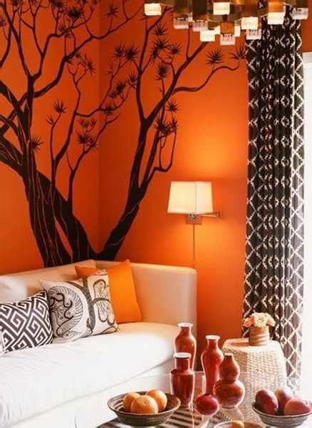 modern interior design ideas celebrating bright orange color shades