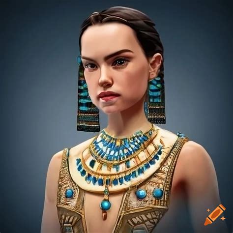 Close Up Portrait Of Daisy Ridley As An Ancient Egyptian Noblewoman On