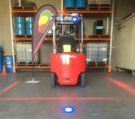 1 Red Zone Danger Area Warning Light Warehouse Workplace Forklift