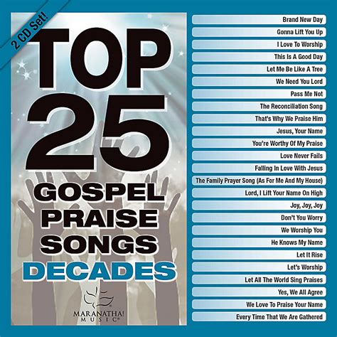 However, gospel songs also minister to people who don't know god so they are not restricted to. Top 25 Gospel Praise & Worship Songs - Decades CD - Lifeway