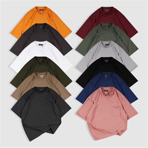 Jual Oversized Kaos Polos Oversize Pocket Cotton Combed S Kaos