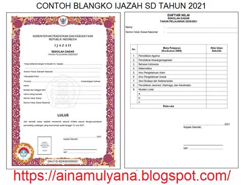 Juknis Pengisian Blangko Ijazah Sd Smp Sma Smk Tahun 2021 Tahun