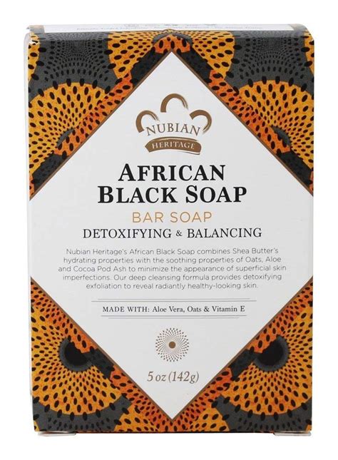 Nubian Heritage African Black Soap Bar 5 Oz 141 G
