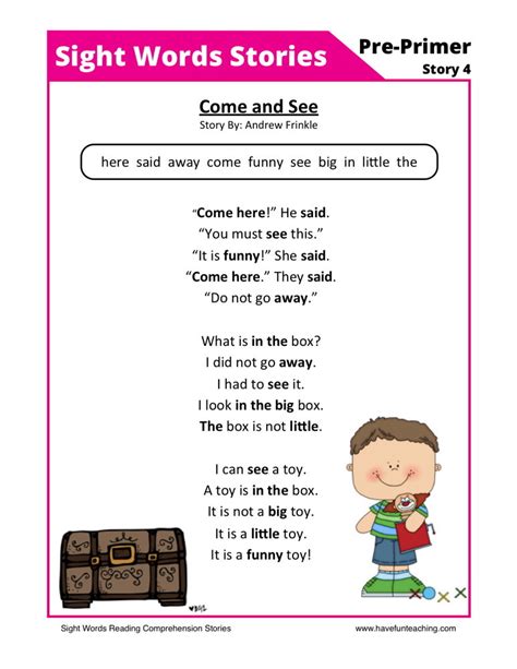 46 Kindergarten Reading Worksheets Sight Words Tips Reading Sight