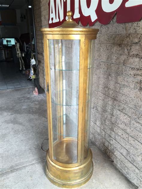 0 out of 5 stars, based on 0 reviews current price $225.99 $ 225. Vintage Gold Round Curio Cabinet Solid Wood With Working ...
