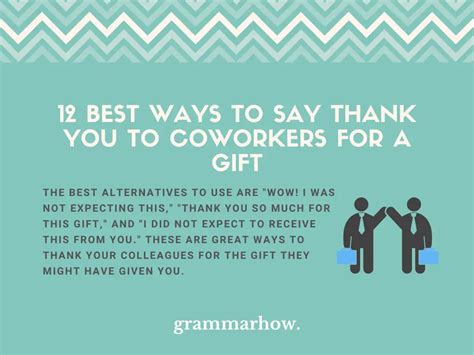 Best Ways To Say Thank You To Coworkers For A Gift