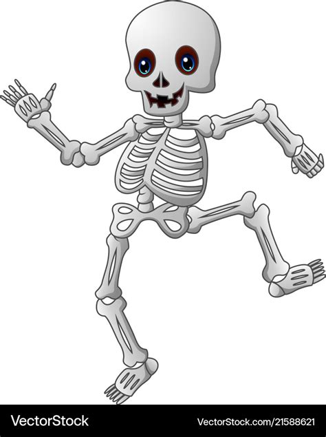 Cute Skeleton Cartoon Royalty Free Vector Image