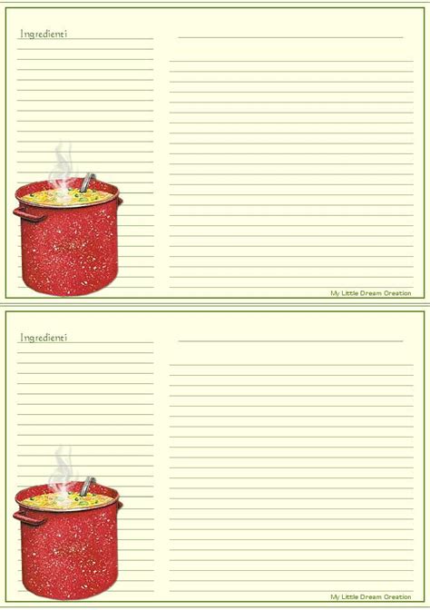 Recipe Book Templates Printable Recipe Cards Homemade Recipe Books