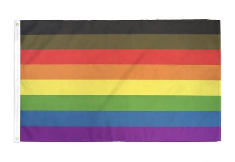 Can We Get Some Blackbrown Stripes On These Flags That Are Rainbow