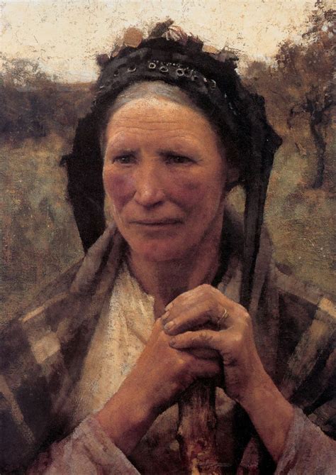 Sir George Clausen Head Of A Peasant Woman 1882 Portrait Painting