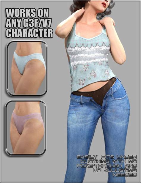 Sexy Skinz Panties For Genesis 3 Female S 3d Models For Daz Studio