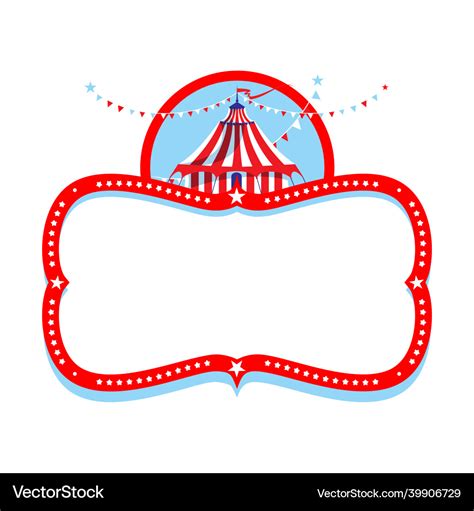 Frame With Circus Tent Royalty Free Vector Image