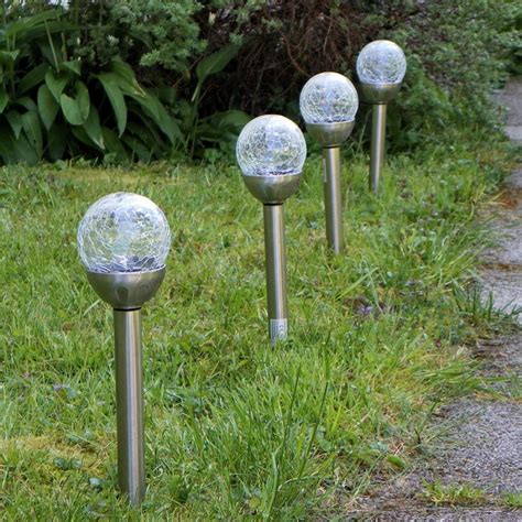 Check spelling or type a new query. 4er Set LED Solar-Lampen Edelstahl/Glas Ø 8 cm Garten ...