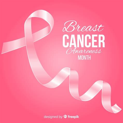Breast Cancer Awareness Month Background Free Vector