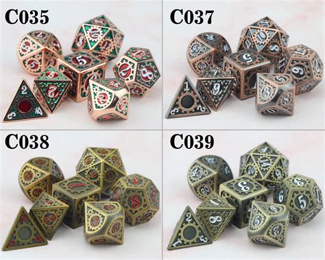 Dnd Dice Set Metal Dices Polyhedral Dice Set Custom Dice Etsy