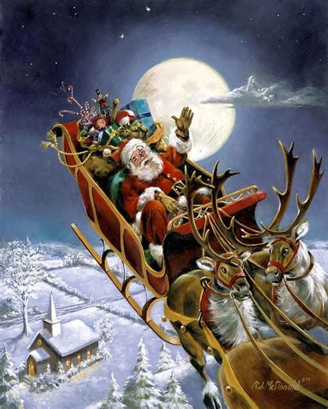 Pin By Loretta Shepard On Santa Christmas Scenes Christmas Art