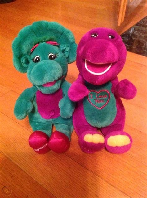 Barney And Friends Talking Barney And Baby Bop Plush Dolls Lyons Group Very