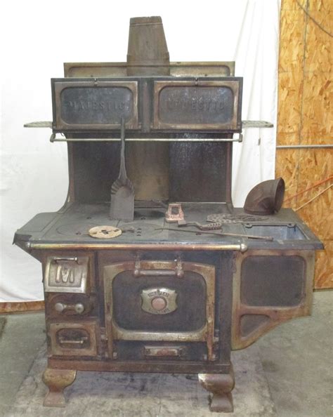 Majestic Cast Iron Cook Stove Wood Burning Coal Vintage Etsy